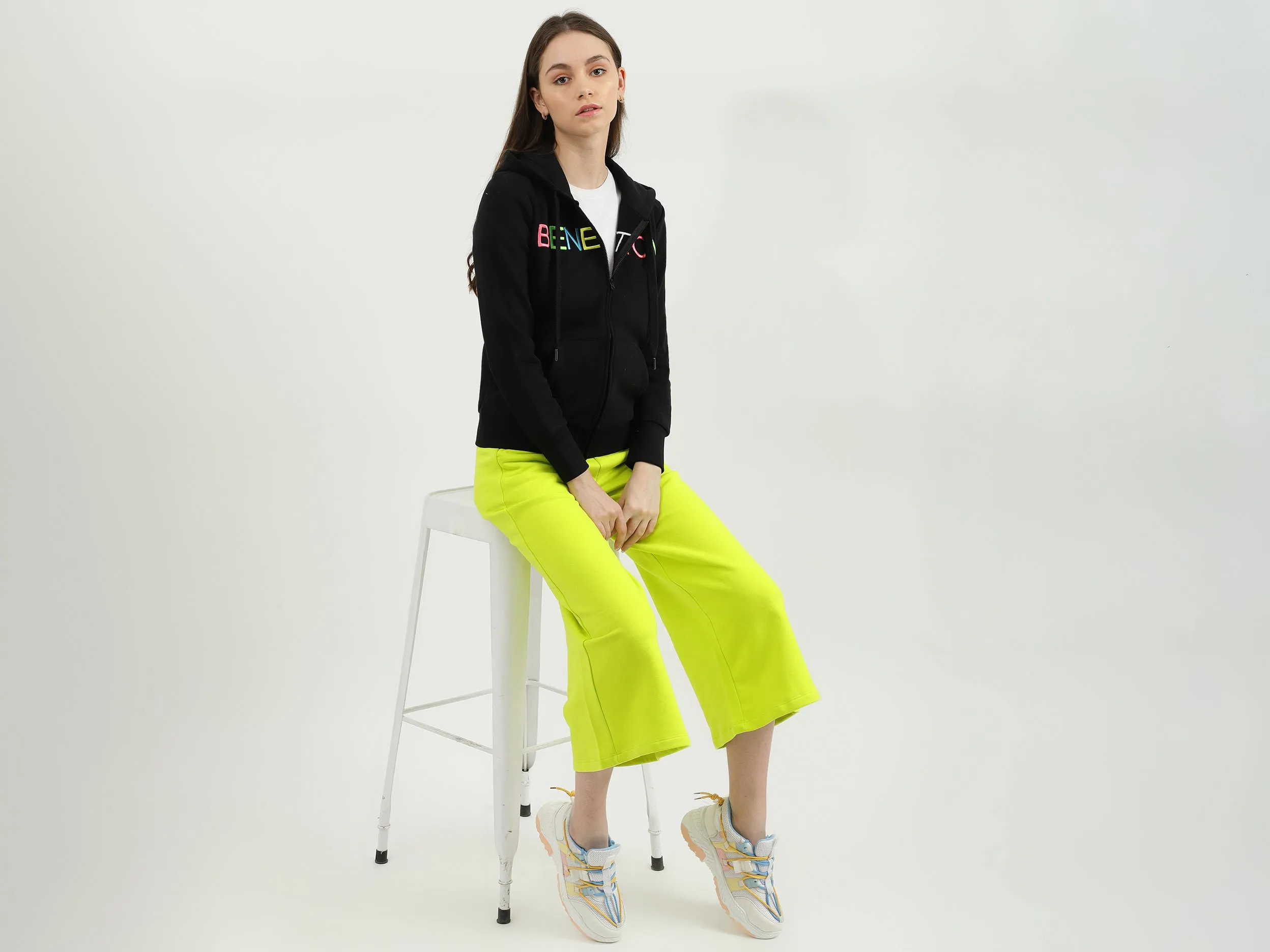 Women Solid Wide Leg Culottes