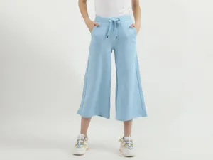 Women Solid Wide Leg Culottes