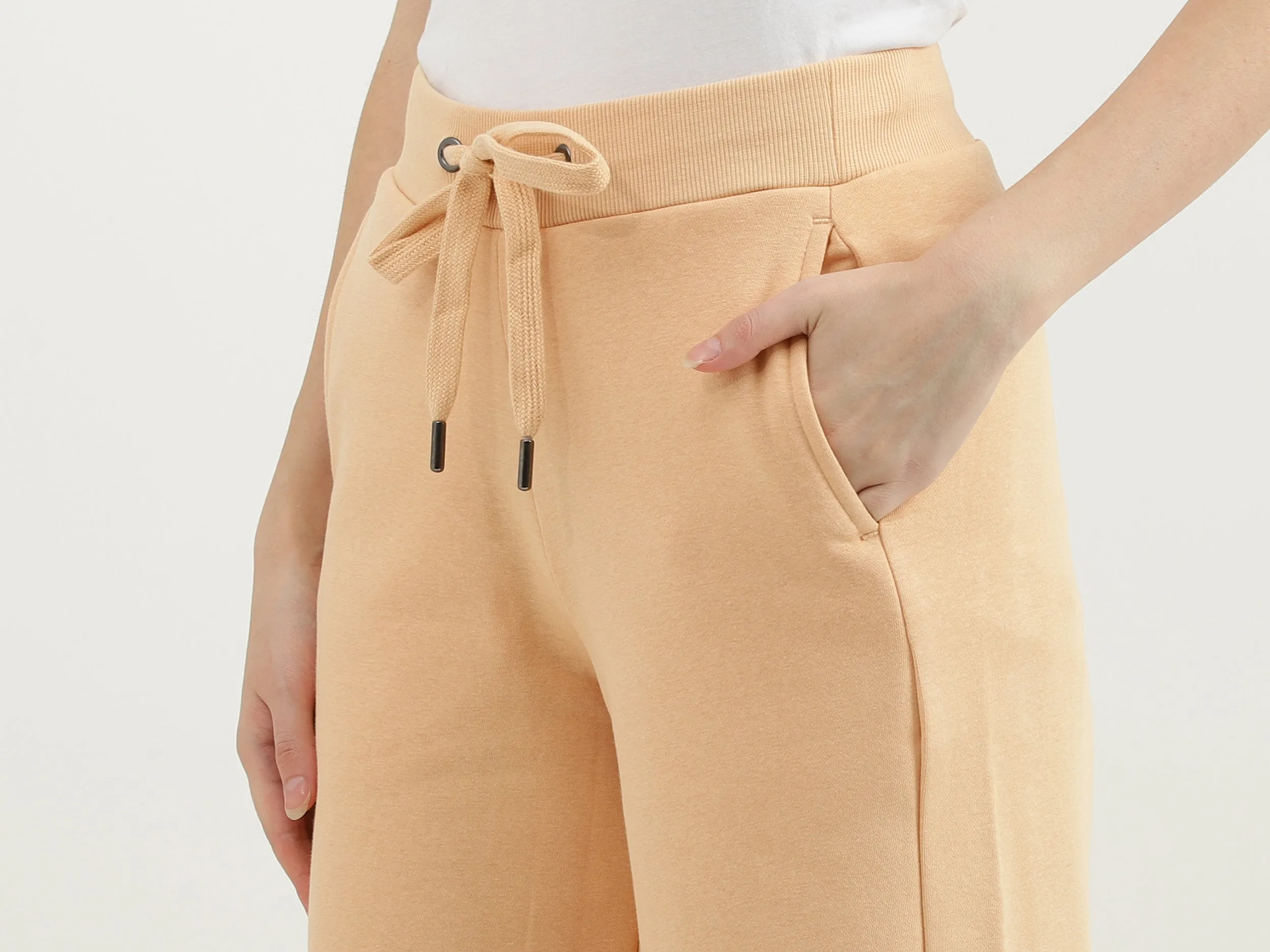 Women Solid Wide Leg Culottes