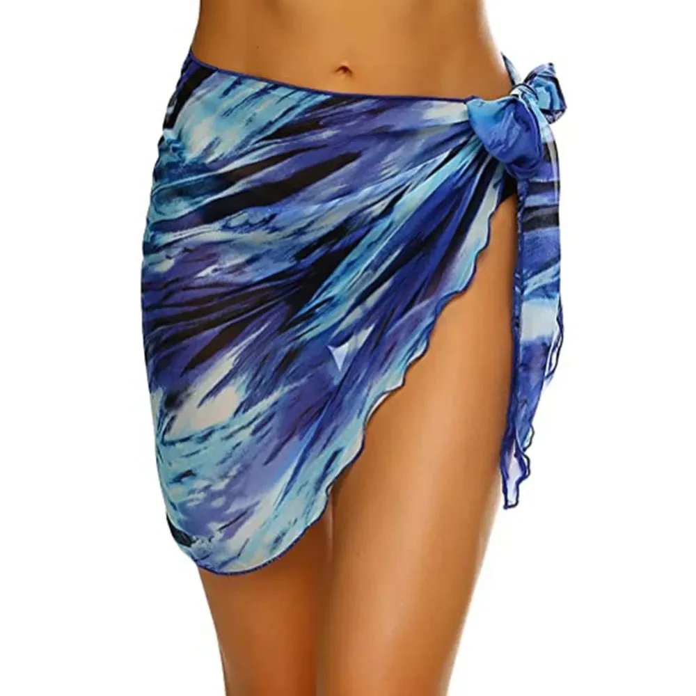 Women Summer Print Short Sarongs Swimsuit Coverups: 🩱🌴🏖️🧣