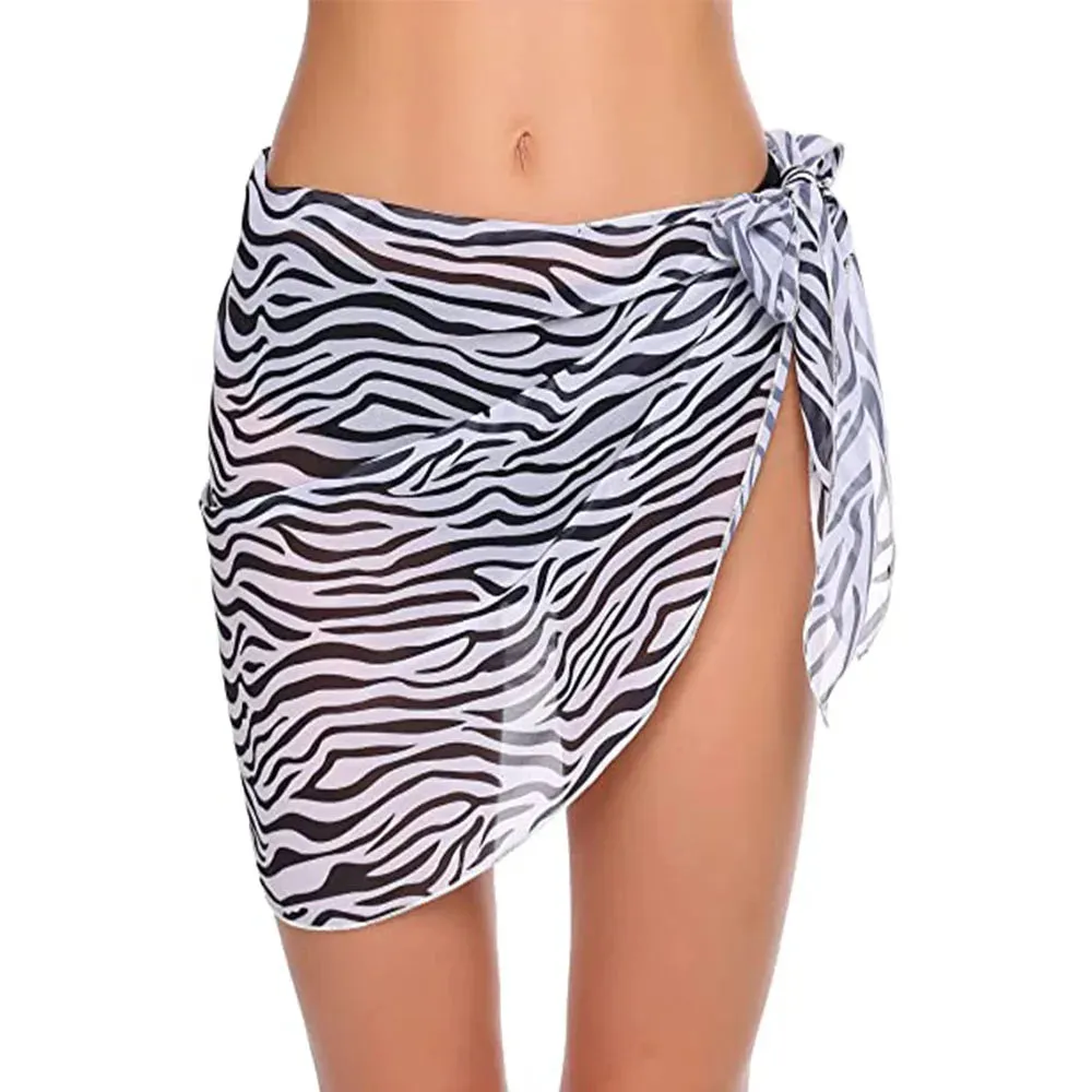 Women Summer Print Short Sarongs Swimsuit Coverups: 🩱🌴🏖️🧣