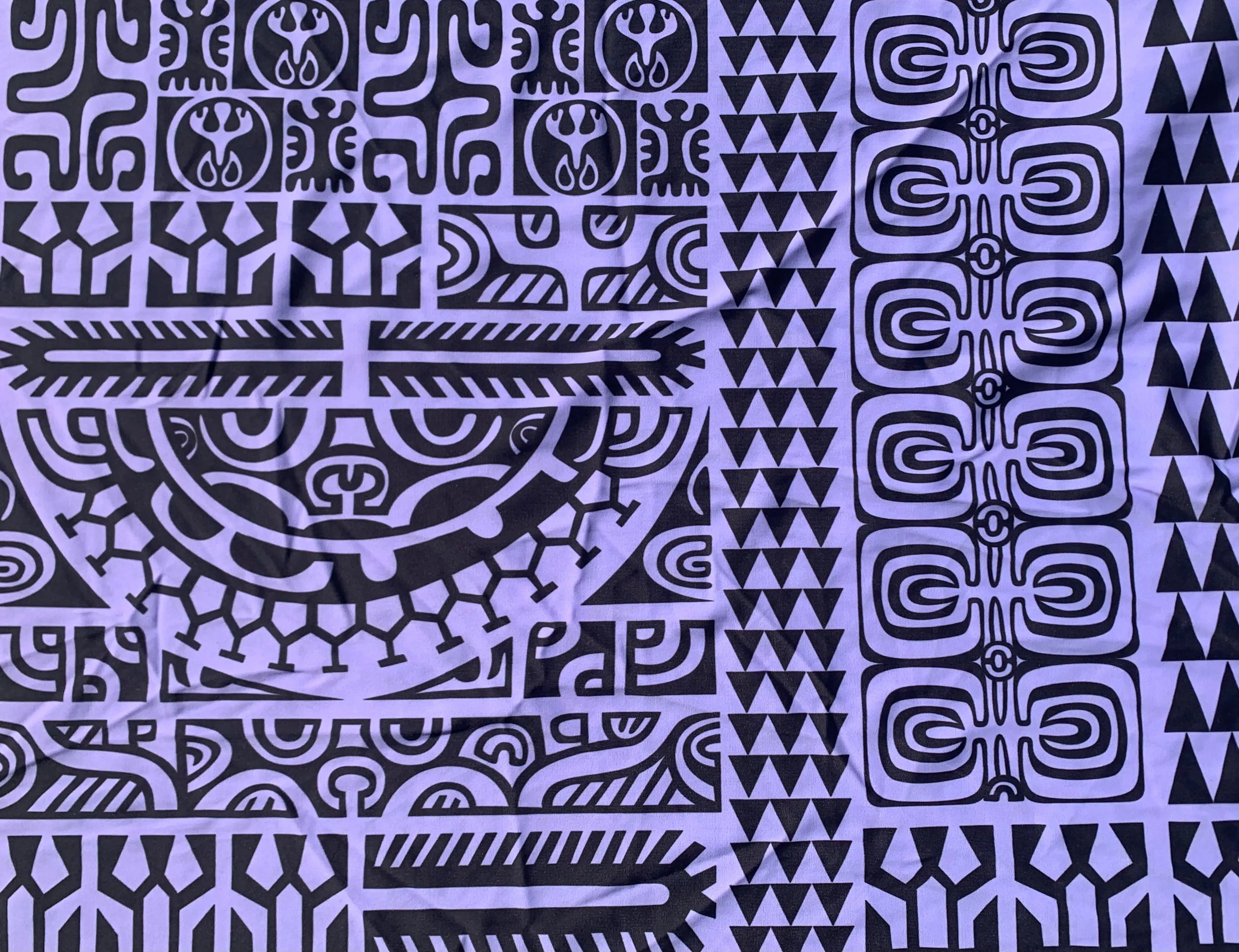 Women's Coolie-Kini Matamua Print - Lilac / Black