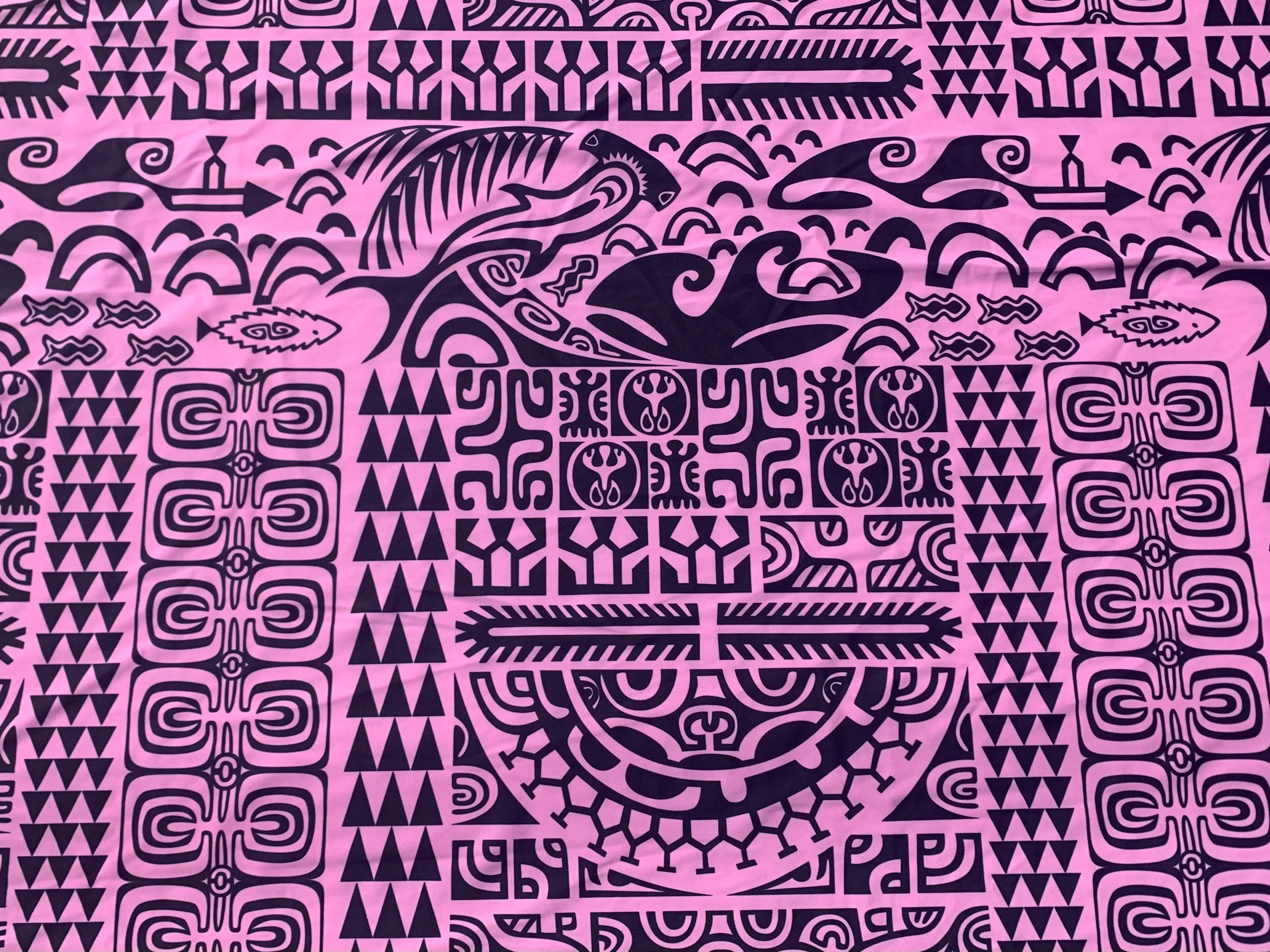 Women's Coolie-Kini Matamua Print ~ Pink / Black