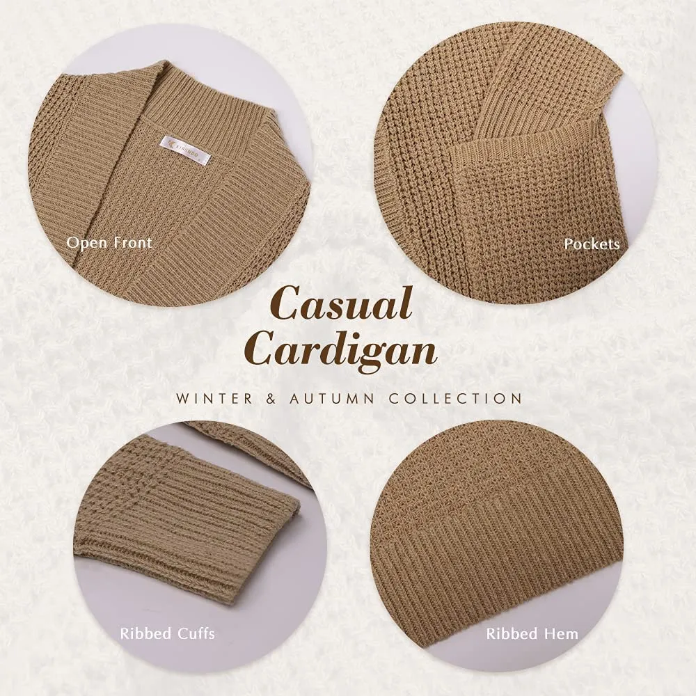 Women’s Open Front Casual Cardigan with Pockets