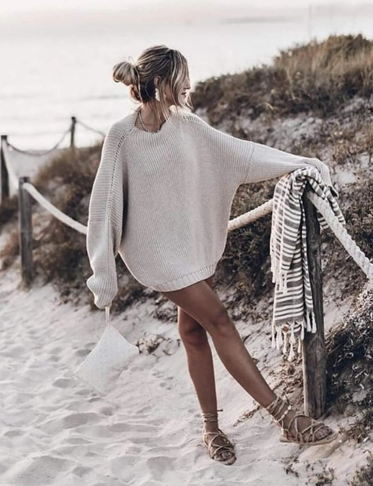 Women's Oversized Chunky Knit Pullover Sweater