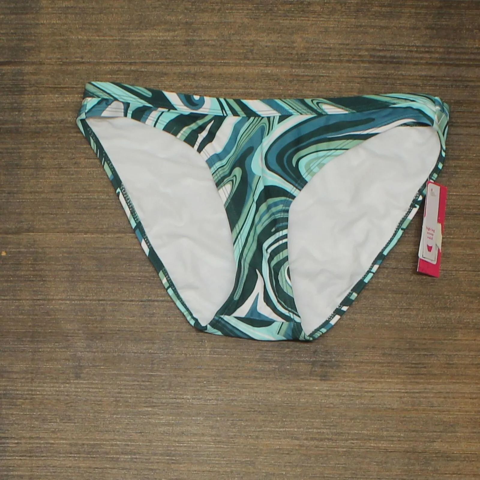 Xhilaration Juniors' High Leg Scoop Bikini Bottom