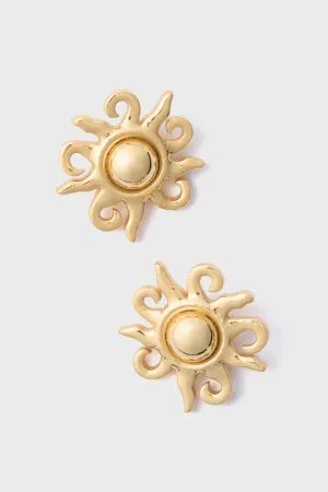 Yellow Gold Soleil Earrings