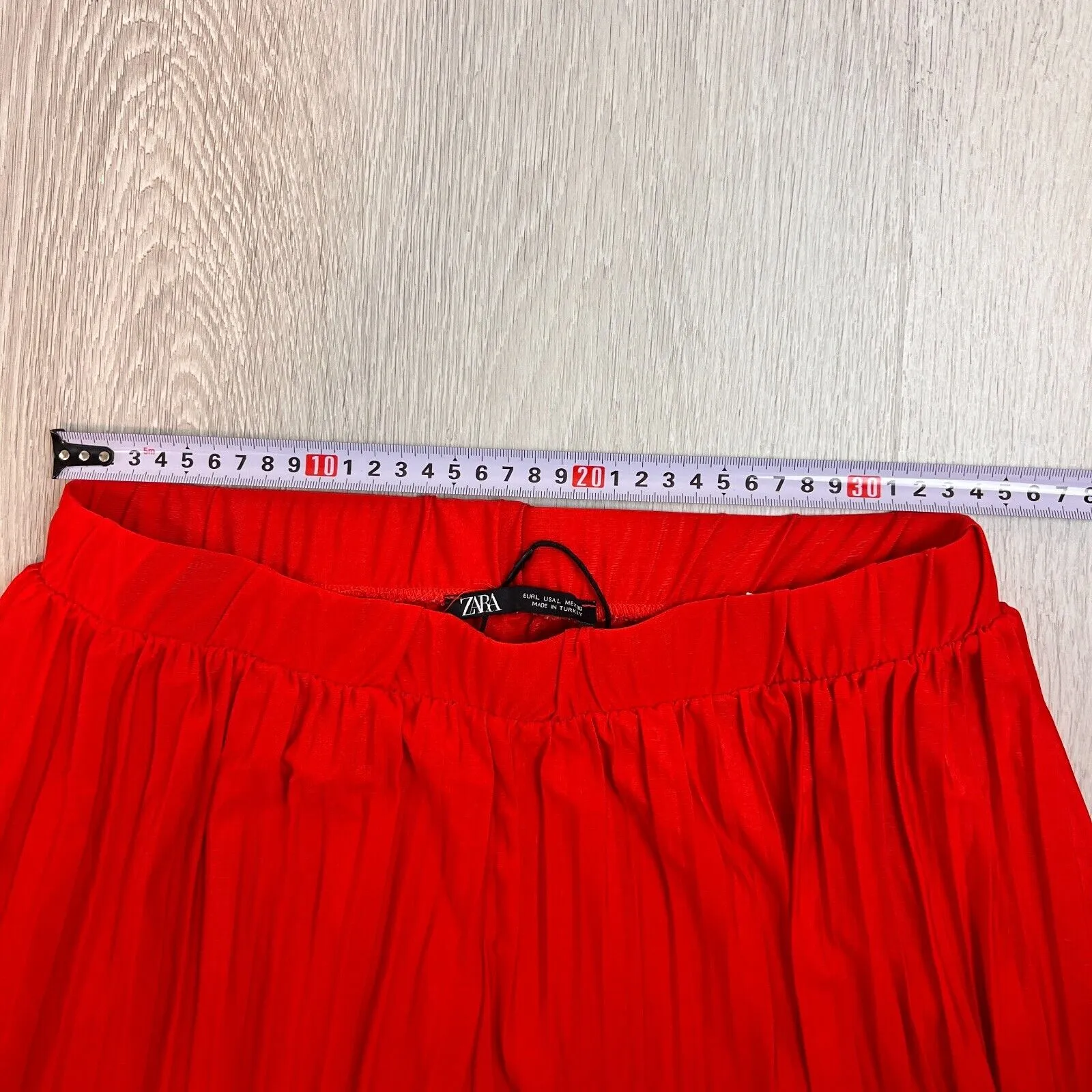 ZARA Womens Wide Leg Pleated Pants Culottes Size Large