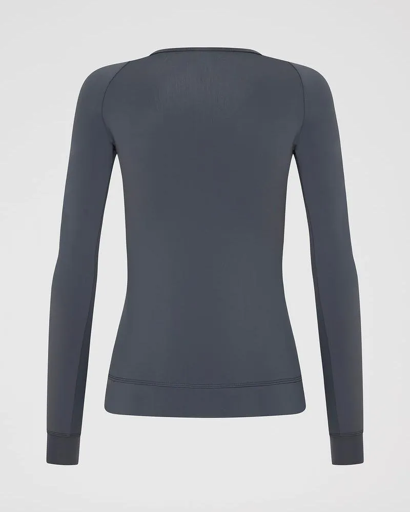 Zip Long Sleeve Rashguard - Titanium
